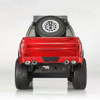 Red monster truck Bluetooth speaker with LED lights, WSTER WS-589, portable wireless audio man cave decor.