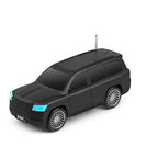 Matte black off-road SUV Bluetooth speaker with FM radio and super bass, solar-powered rugged portable wireless audio, H@F GU-168.