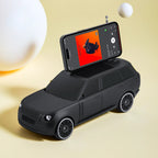 SUV-style portable Bluetooth speaker with solar charging and FM radio, H@F F-119, super bass desk setup accessory.