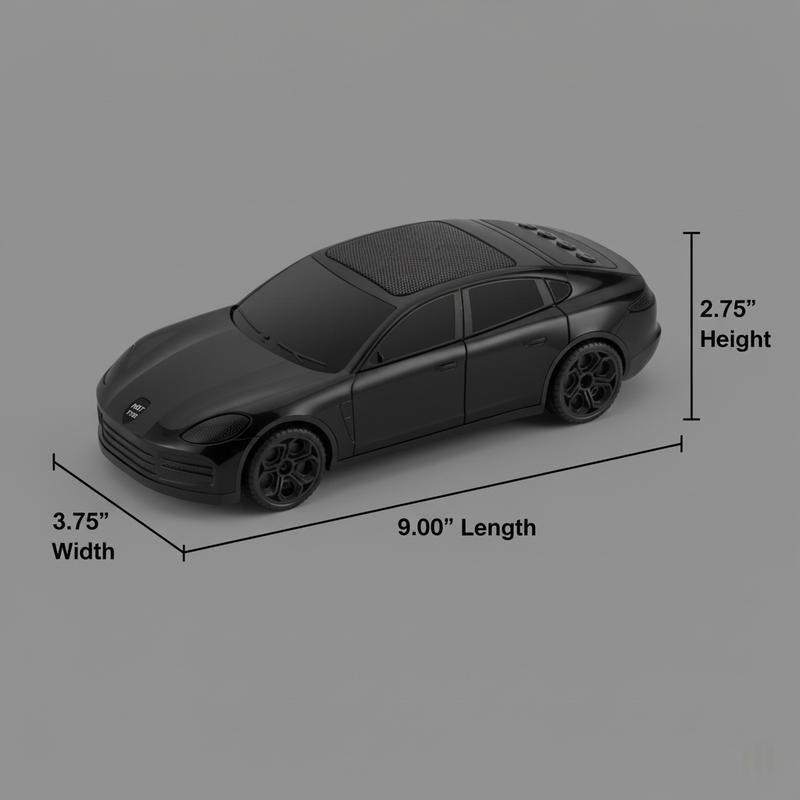 H@F F-138 grand touring sports car Bluetooth speaker, luxury portable wireless audio desk setup accessory.