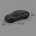 H@F F-138 grand touring sports car Bluetooth speaker, luxury portable wireless audio desk setup accessory.