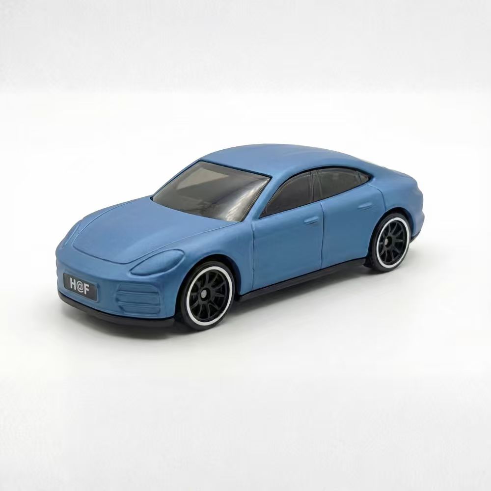 Blue H@F F-911 solar car model Bluetooth speaker with FM radio, super bass stereo desk setup accessory.