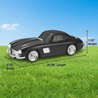 Silver classic roadster car Bluetooth speaker, WSTER WS-300SL, portable hi-fi stereo with LED lights for desk decor