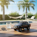 Monster truck Bluetooth speaker with LED lights, WSTER WS-589, portable wireless audio man cave decor.