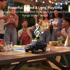 Monster truck Bluetooth speaker with LED lights, WSTER WS-589, portable wireless audio man cave desk decor.