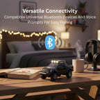 WSTER WS-589 monster truck Bluetooth speaker with LED lights, rugged desk setup accessory for car guys