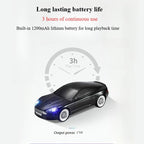 Compact modern car-style Bluetooth speaker with LED lights, WSTER WS-593, portable desk setup accessory.