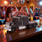 WSTER WS-570 semi truck Bluetooth speaker with LED lights, loud sound, FM radio, desk setup car decor.