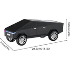 Cybertruck-style cyber car Bluetooth speaker, WSTER WS-580, LED lights, FM radio, loud bass desk decor.
