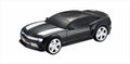 Black American race car coupe Bluetooth speaker with LED lights, WSTER WS-592, desk setup accessory.