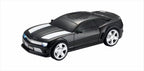 Black American race car coupe Bluetooth speaker with LED lights, WSTER WS-592, desk setup accessory.