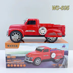 Off-road truck Bluetooth speaker with solar charging, LED headlights and moving wheels, WSTER WS-695 desk decor.