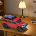 Boxy SUV-inspired Bluetooth speaker with solar charging, LED lights and moving wheels, WSTER WS-696.