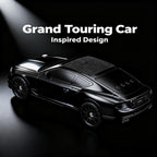 Luxury grand tourer car Bluetooth speaker, X-701 solar powered wireless speaker for desk setup and man cave decor.