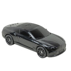 Black luxury grand tourer car Bluetooth speaker, X-701 solar powered, hi-fi portable wireless audio desk decor.