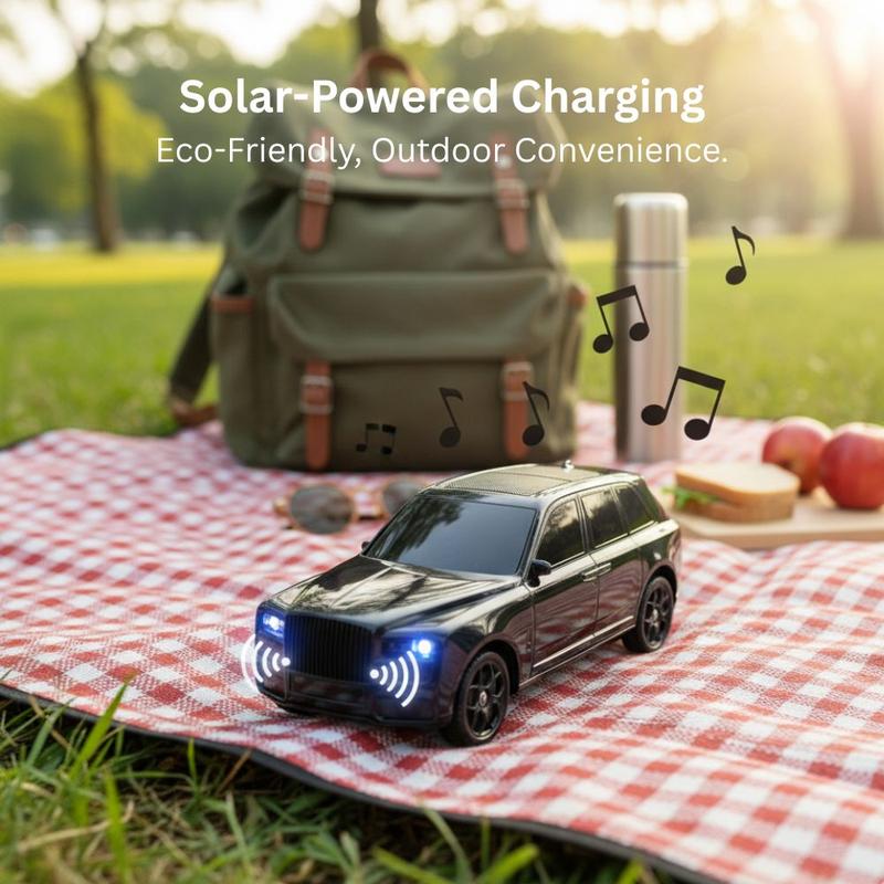 Luxury SUV style portable Bluetooth speaker, X-702, desk setup accessory and man cave decor for car guys.