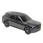 Black luxury SUV style Bluetooth speaker, X-702 portable wireless audio desk setup accessory for car guys.